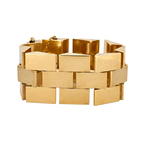 Bracelet Important bracelet Tank en or jaune 58 Facettes