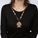 Collier Plique a Jour Fish Necklace Vintage Yellow Gold 58 Facettes G13461