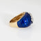 Bague Royal Blue Enamel Dome Ring Diamond Vintage Sz 5 18k Yellow Gold Fine Jewelry 58 Facettes G13650