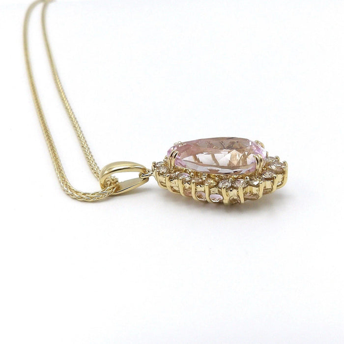 Collier Collier en or, kunzite et diamant cognac 58 Facettes