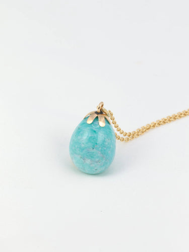 Pendentif Pendentif vintage en or jaune et amazonite 58 Facettes 149