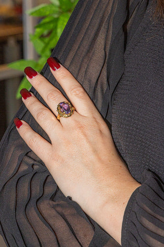 Bague 52 Bague Cocktail Or jaune Améthyste 58 Facettes 3105060CN