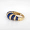 Bague 49 Bague dôme vintage en lapis-lazuli et diamants des années 70, or jaune 18 carats 58 Facettes G13741