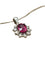 Pendentif Pendentif en or blanc avec rubis et diamants 58 Facettes