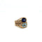 Bague 53 BULGARI - Bague en or double Baccellato, topaze bleue et iolite 58 Facettes