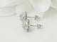 Boucles d'oreilles Puces d'oreilles en or blanc et diamants 58 Facettes 33522