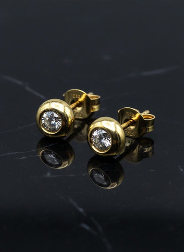 Boucles d'oreilles Boucles d'oreilles puces en diamant 58 Facettes