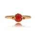 Ring 53 Yellow gold coral pearl ring 58 Facettes 21-676A