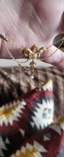 Collier Feston Art Nouveau en or jaune 58 Facettes