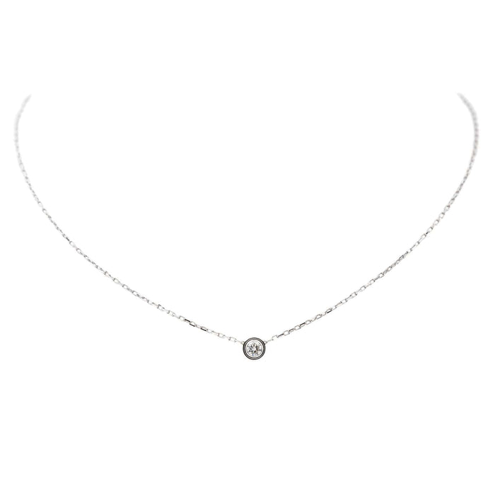 Collier Cartier Collier Solitaire Cartier d'amour Or blanc Diamant 58 Facettes 3601212RV