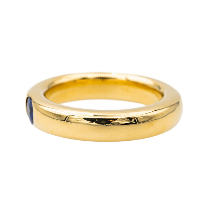 Bague Solitaire Or jaune Saphir