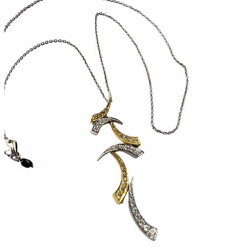 Pendentif Pendentif en or contemporain moderne du XXe siècle avec diamants 58 Facettes Q346B(120)