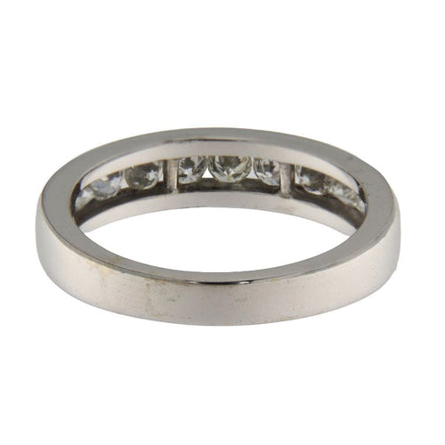 Bague 59 Bague en or blanc avec diamants de 0,99 ct 58 Facettes G3754