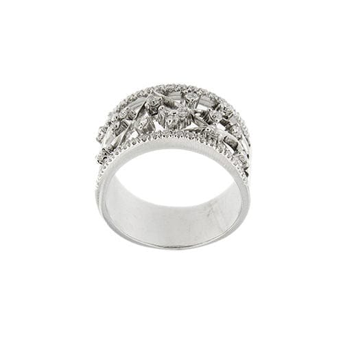 Bague Bague en or blanc sertie de diamants 58 Facettes 24534
