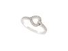 Bague 55 bague FRED pretty woman mini modele or blanc diamants 58 Facettes 263848