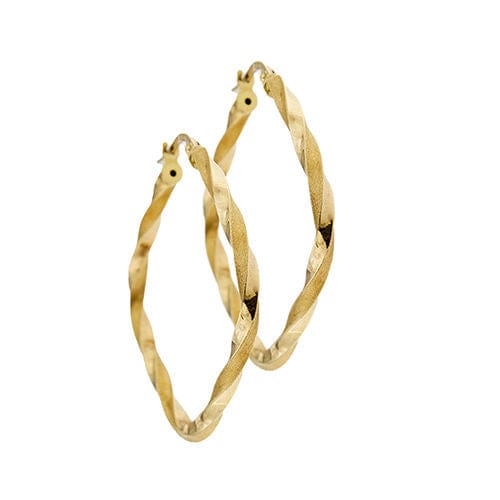 Boucles d'oreilles créoles Torchon