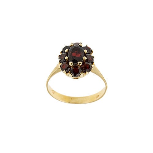 Bague 57 Bague fleur avec grenats 58 Facettes 39634