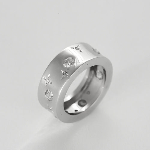 Bracelet 55 Large jonc en or gris et diamants 58 Facettes MAN1917