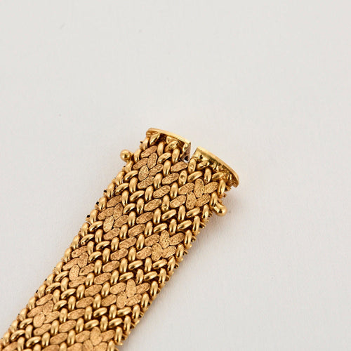 Bracelet Bracelet maille polonaise en or jaune 58 Facettes CHAT1078