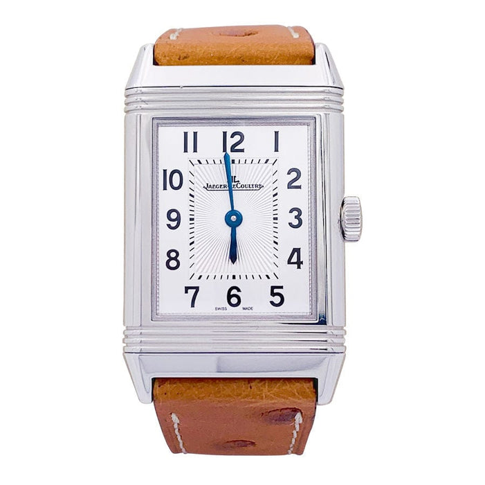 Montre Montre Jaeger Lecoultre, "Reverso Classic", acier, cuir. 58 Facettes 33731