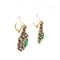 Boucles d'oreilles Boucles d'oreilles pendantes en or et diamants émeraude de Colombie Art Déco 58 Facettes