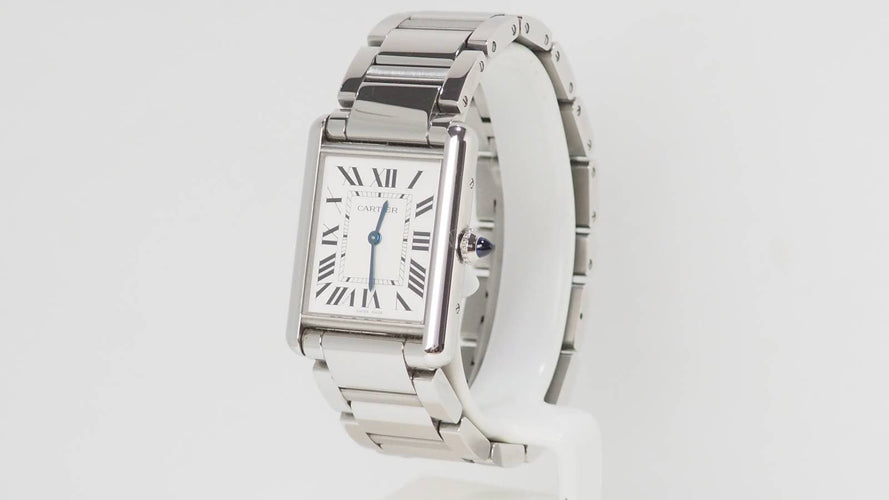 Montre Montre Cartier Tank en acier 58 Facettes 33019