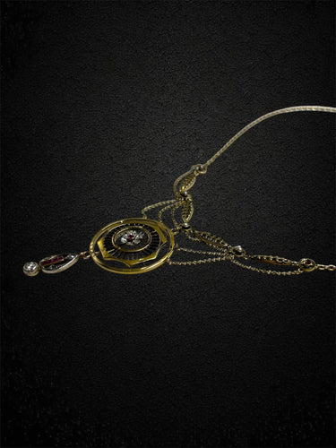 Collier Collier Or jaune Diamants Rubis 58 Facettes