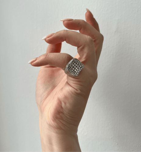 Bague Bague rose en diamant, années 1960 58 Facettes