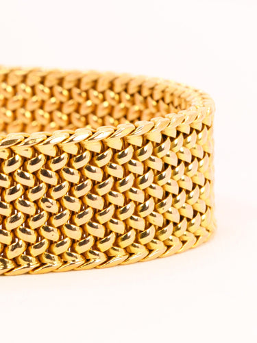 Bracelet souple maille milanaise or jaune 2,3 cm