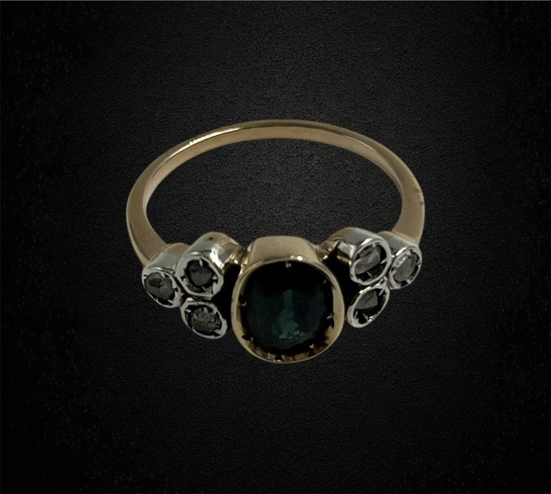 Bague en saphir et diamant, années 1930