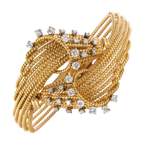 Bracelet Bracelet fils d'or et diamants 58 Facettes 19-623