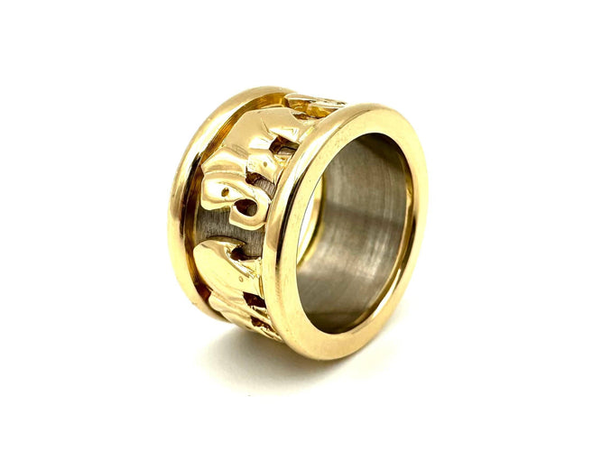 Bague 51 CARTIER. Collection "Pharaon", bague 2 ors 18K 58 Facettes