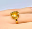 Bague 46.5 Bague en or jaune 18 carats et citrine 58 Facettes AB492