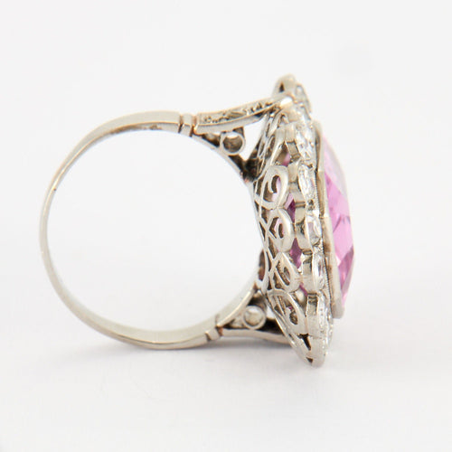 Bague 55 Bague Pompadour Art-Déco Diamants 58 Facettes