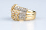 Bague 52 Bague cocktail en or jaune pavée de diamants 58 Facettes BG41942-107