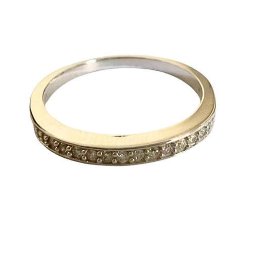 Bague 58.5 Bague au design contemporain de l'âge d'or avec diamants 58 Facettes Q284B