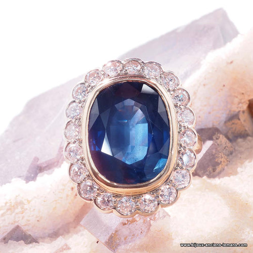 Bague 51 Bague saphir diamants - ref 4141 58 Facettes 4141