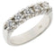 Bague 52.5 Bague en or blanc 18 carats, 5 diamants, diamants naturels ronds 58 Facettes AG-201088/1