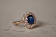 Bague 54 Bague ancienne en saphir bleu 58 Facettes