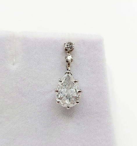Pendentif Pendentif Art Déco Platine, diamant taille poire 0,95 carat 58 Facettes A06247