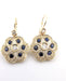 Boucles d'oreilles Boucles d'oreilles en or jaune avec saphirs et diamants 58 Facettes