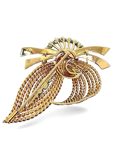 Broche Broche or jaune et diamants 2 ct 58 Facettes 1231