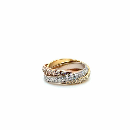 Cartier - Bague Trinity - Petit modèle - Pavée Diamants