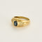 Bague 53 1/2 Bague or jaune, serti saphir et diamants 58 Facettes 238
