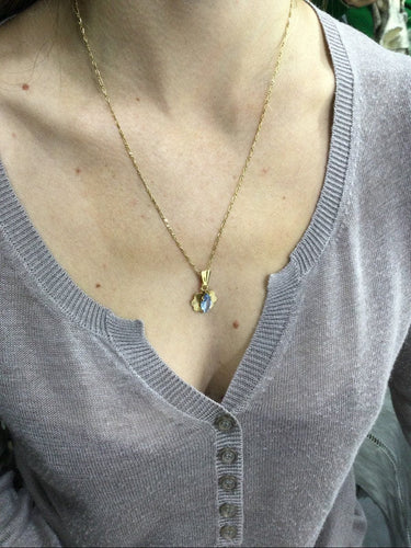 Pendentif Pendentif Topaze Bleue 58 Facettes