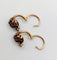 Boucles d'oreilles Dormeuses victorienne or jaune et diamants sur paillon et sertis fleurs de lys 58 Facettes A05651
