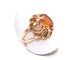 Bague cocktail or jaune 750 mil et citrine