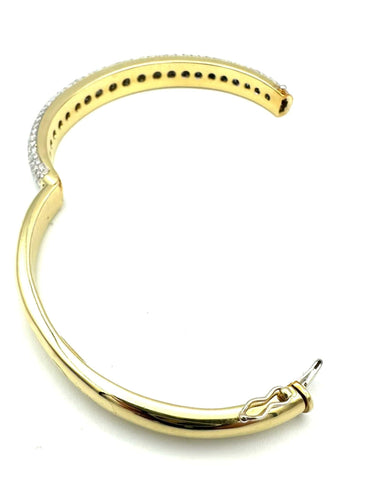 Bracelet BUCHERER. Bracelet jonc or 18K et diamants 5ct 58 Facettes