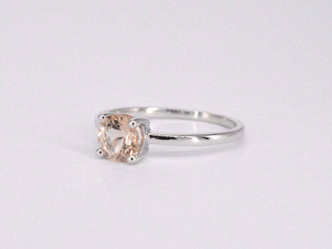 Bague Bague en or blanc avec morganite 58 Facettes 2197