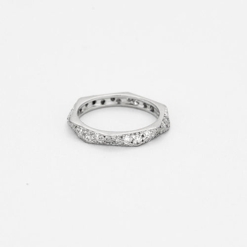 Bague 49 Bague en Or blanc 18k 58 Facettes SAI0581